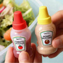 Mini Sauce Bottles Plastic Set Of 2 – Refillable Condiment Containers For Lunch & Travel