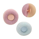 إسفنجة استحمام دائرية ناعمة بشكل دونات بمقبض إصبع – لتنظيف وتقشير الجسم بالكامل