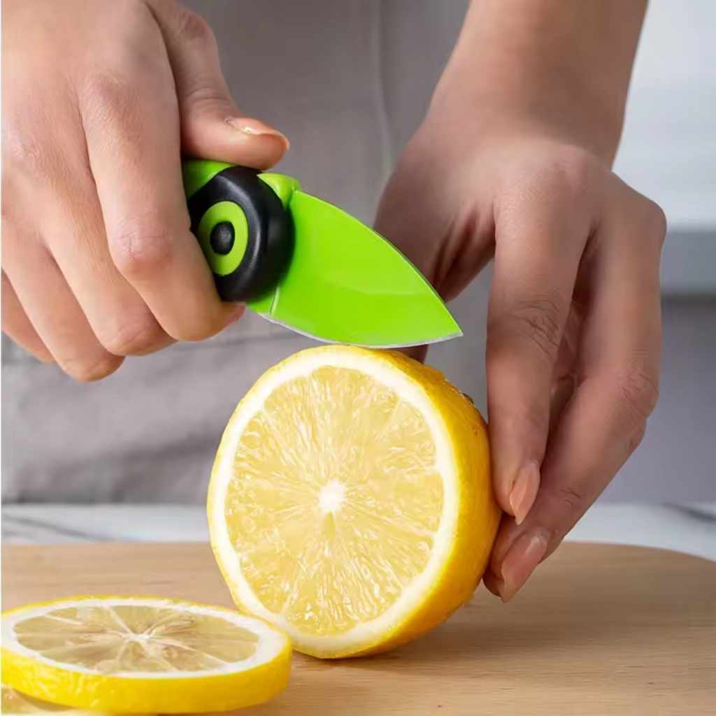 Foldable Pocket Kitchen Knife – Compact Colorful Cutter For Fruits, Vegetables & Outdoor Use