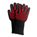 Heat Resistant BBQ Gloves 34x15.5cm With Non-Slip Silicone Grip – Aramid Fiber & Cotton Lining For Safe Cooking