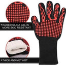 Heat Resistant BBQ Gloves 34x15.5cm With Non-Slip Silicone Grip – Aramid Fiber & Cotton Lining For Safe Cooking