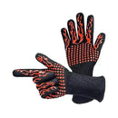 Heat Resistant BBQ Gloves 34x15.5cm With Non-Slip Silicone Grip – Aramid Fiber & Cotton Lining For Safe Cooking