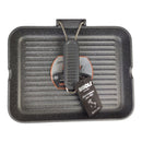 ريسولي جريل جرانيت 36×26×4 سم – مقلاة شواء مستطيلة غير لاصقة من الألمنيوم المصبوب بمقبض قابل للطي صناعة إيطاليا