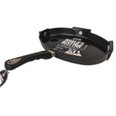 Black frying pan with 'World's Best Pan' text on a white background
