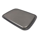 Gray rectangular baking tray on a white background