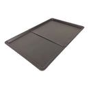 Gray tray with a smaller inset tray on a white background