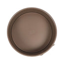 Brown round baking pan on a white background