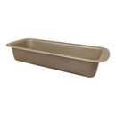 Brown rectangular baking pan on a white background