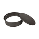 Black metal cake pan with lid on a white background available at cupindy.com