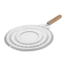 Metal Heat Diffuser Plate With Wooden Handle – Stove Simmer Ring For Even Heat Distribution