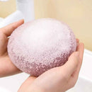 إسفنجة استحمام دائرية ناعمة بشكل دونات بمقبض إصبع – لتنظيف وتقشير الجسم بالكامل