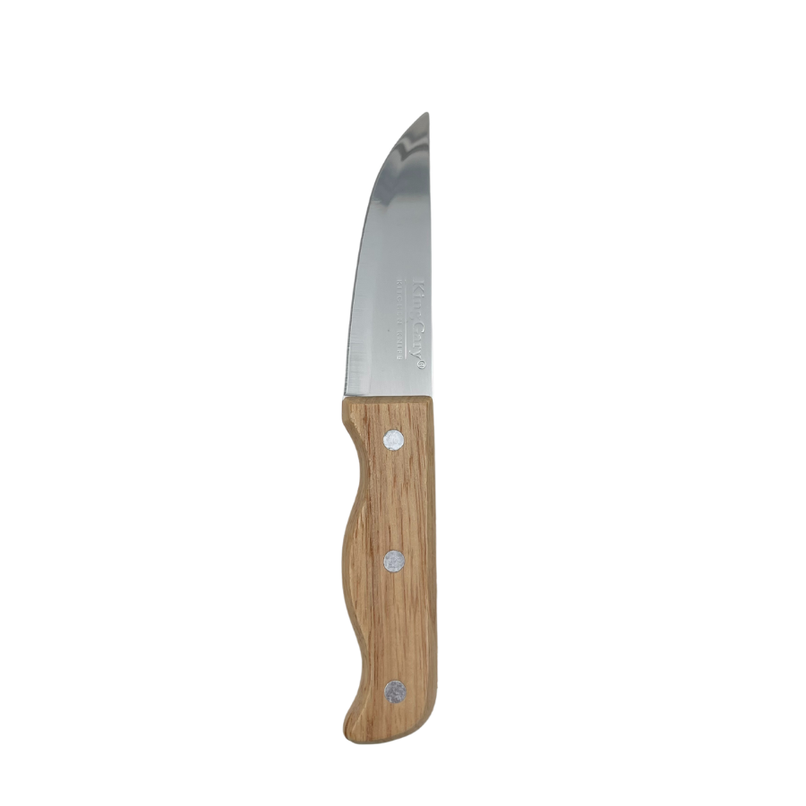 KingGary Wide Fruit Knife With Wooden Handle - Size 4 - K-318-4