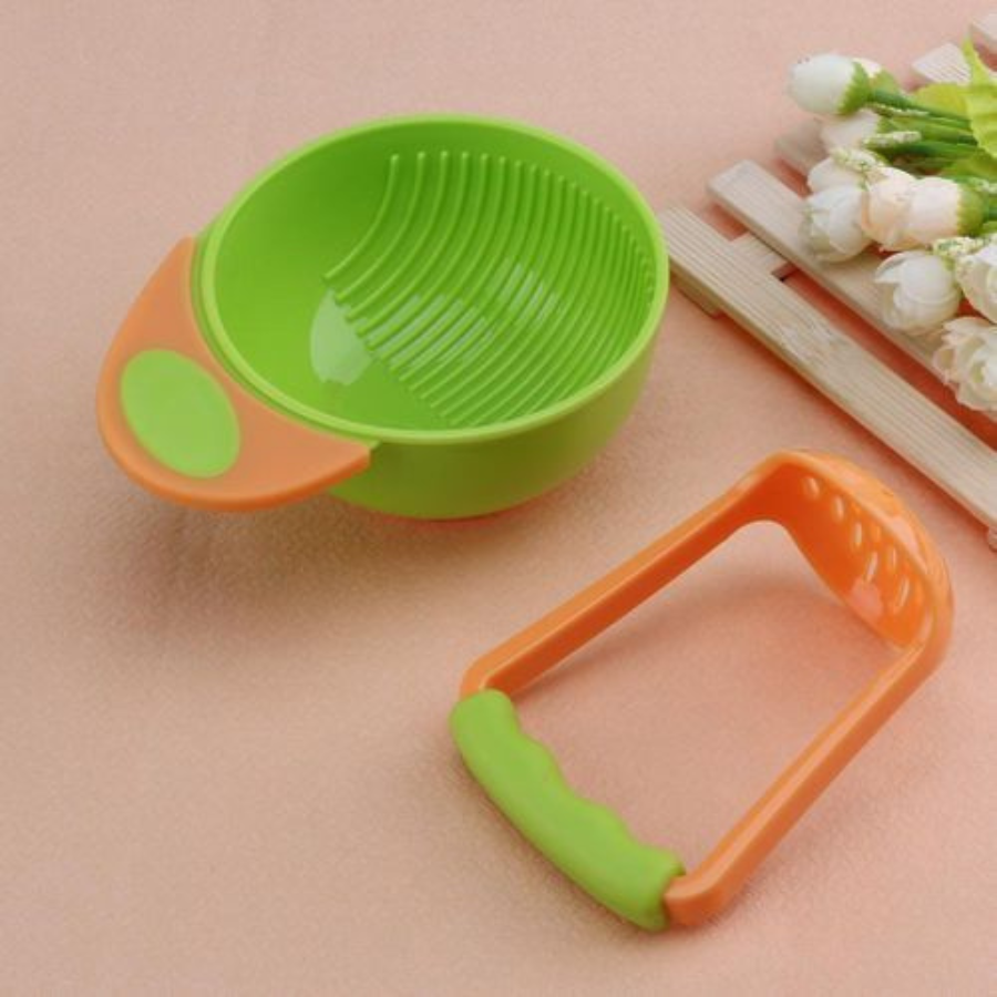 Baby Food Handmade Grinding Bowl Fruits + Vegetables Masher