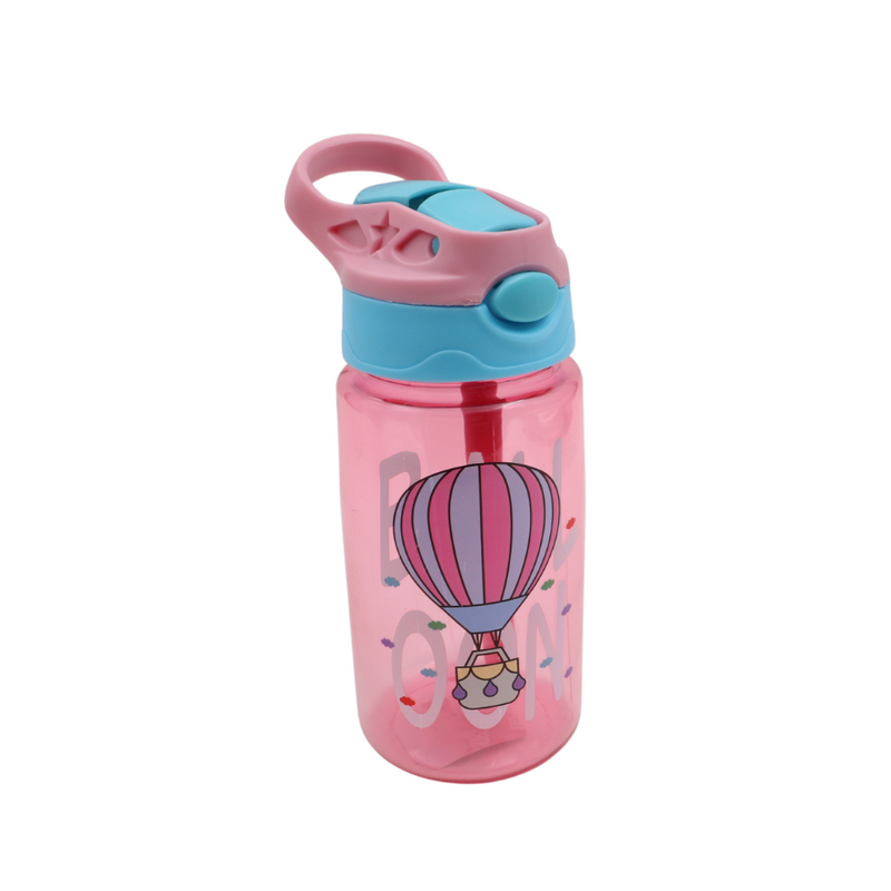Kids Sippy Cup Cartoon Water Bottles With Straws And Lids - 480ML