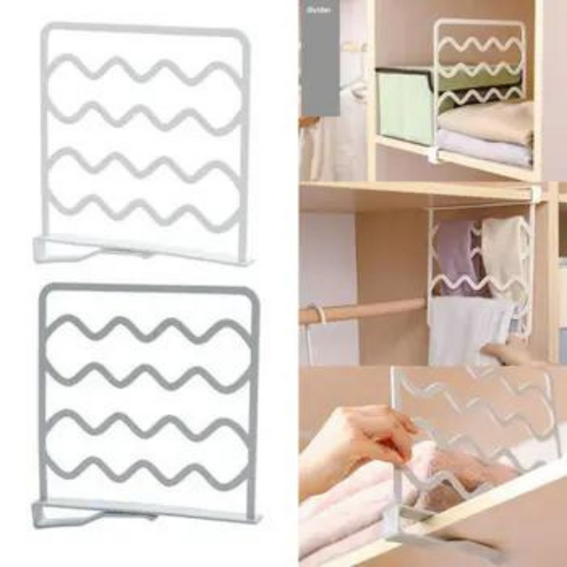 Plastic Multi Uses Shelf Dividers Organizer Adjustable