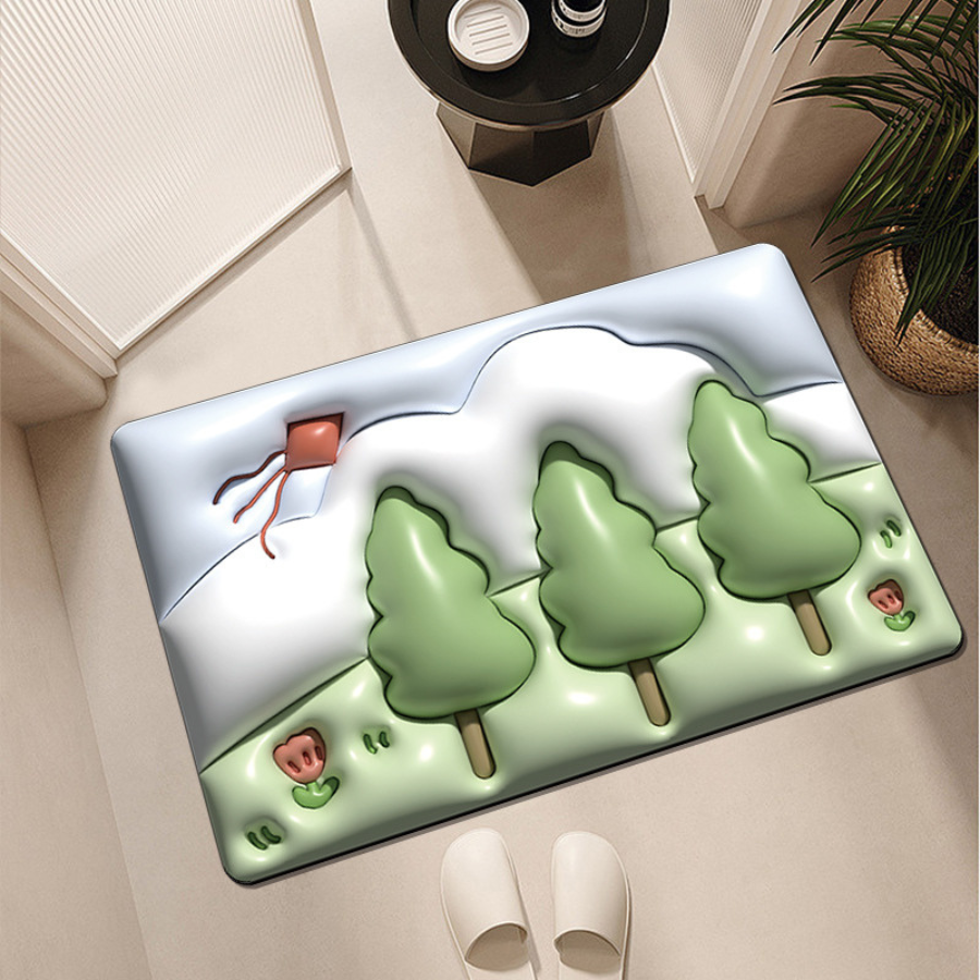 Non-slip 3D Cartoon Bath Mat For Bathroom and Kitchen
