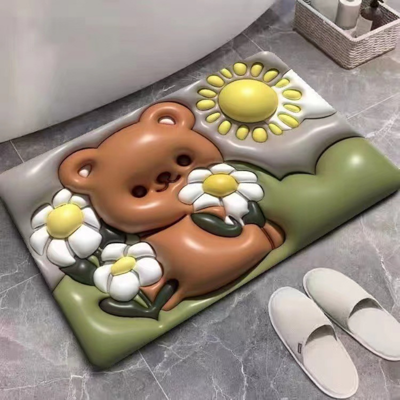 Non-slip 3D Cartoon Bath Mat For Bathroom and Kitchen