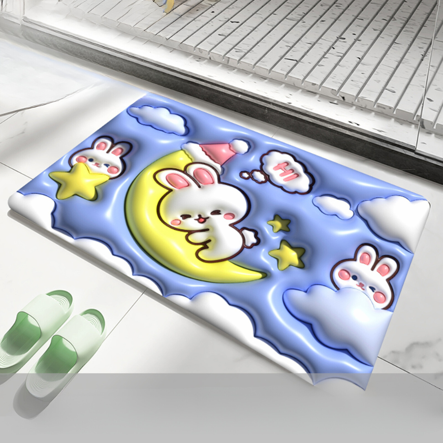 Non-slip 3D Cartoon Bath Mat For Bathroom and Kitchen