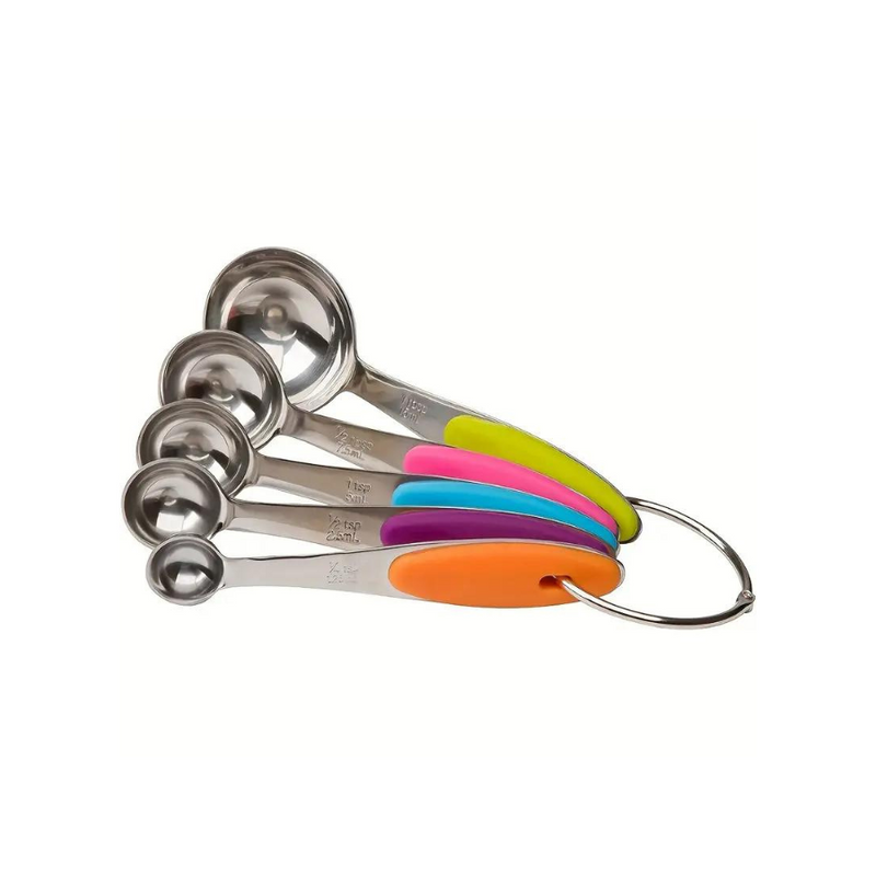 Set of 5 Pieces Stainless Steel Baking Measuring Spoons