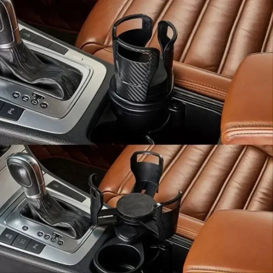 Adjustable Dual Car Cup Holder - Multifunctional Expandable Drink Organizer for Vehicles