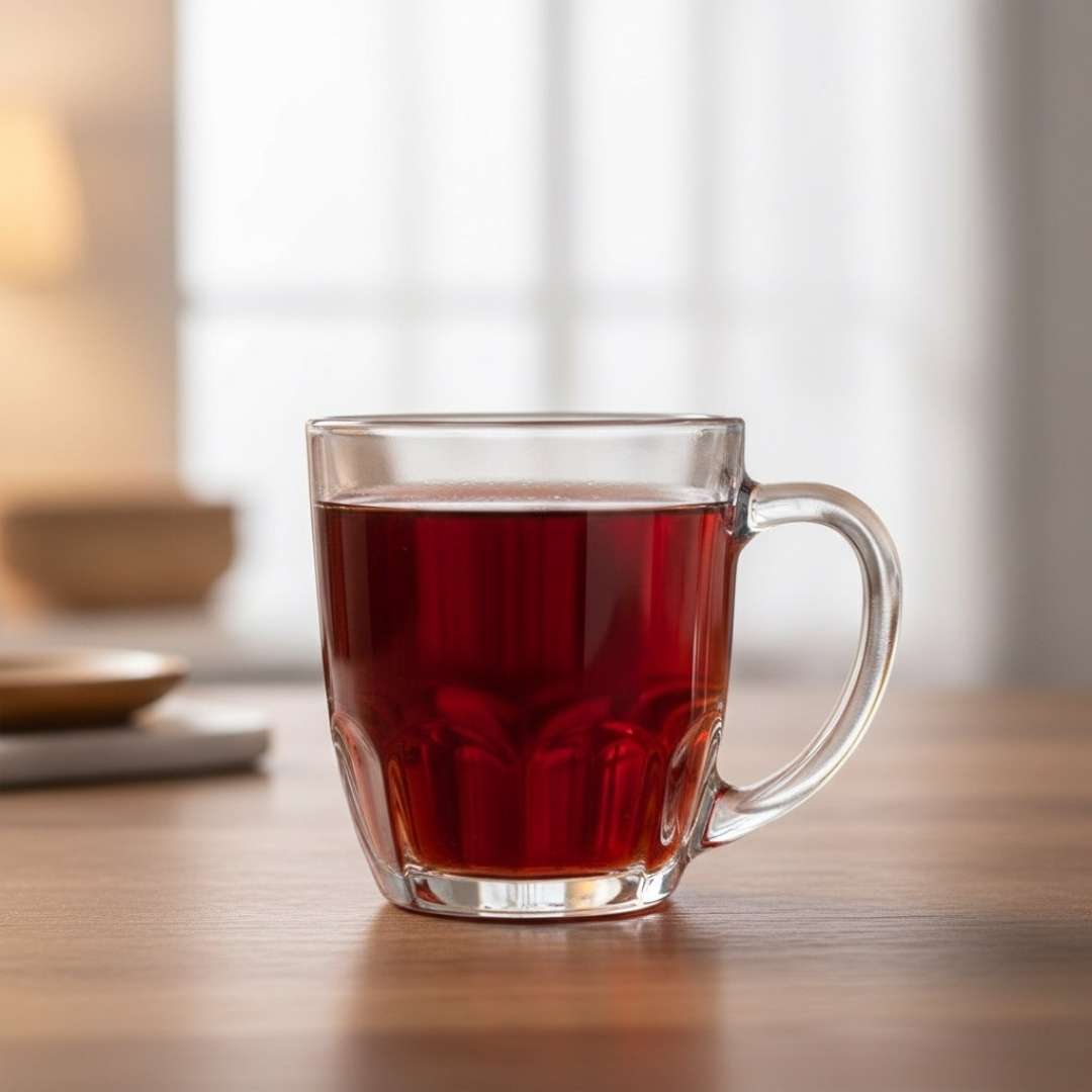 City Glass Rocket 6-Pcs Glass Mugs - 200ml Transparent Tea & Coffee Cups