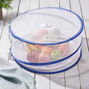 Collapsible food tent with fine mesh net and carry ring