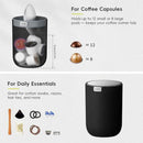 EKO Mini Desktop Trash Can - 360 Rotating Lid Small Wastebasket for Vanity