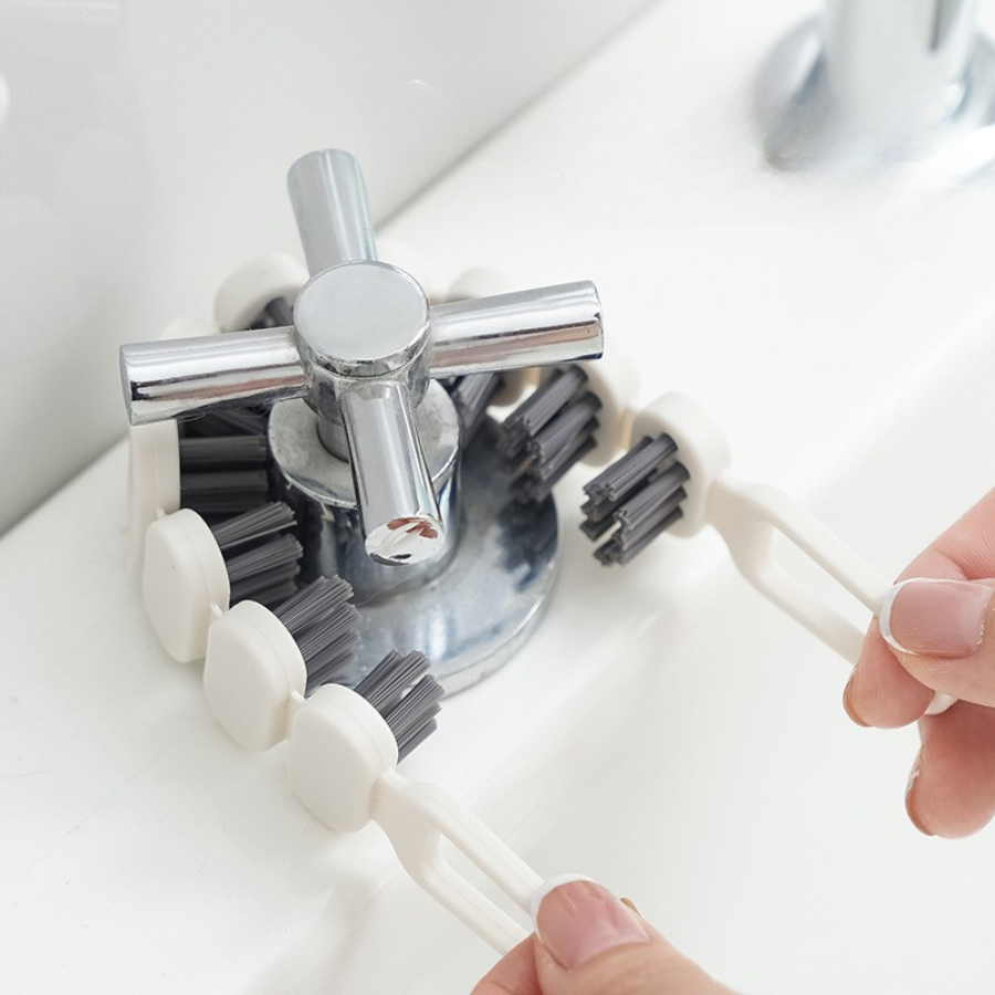 Multi-Head Cleaning Brush for Faucets and Hard-to-Reach Areas – Deep Cleaning Tool for Bathroom and Kitchen – Cupindy