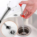 أداة تنظيف البالوعات المرنة 160 سم من الستانلس ستيل بمقبض نابضي