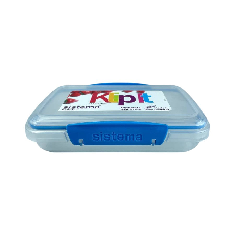 Sistema Klip It BPA-free 380ml food storage container with blue clip lid | Cupindy Egypt