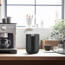 EKO Mini Desktop Trash Can - 360 Rotating Lid Small Wastebasket for Vanity