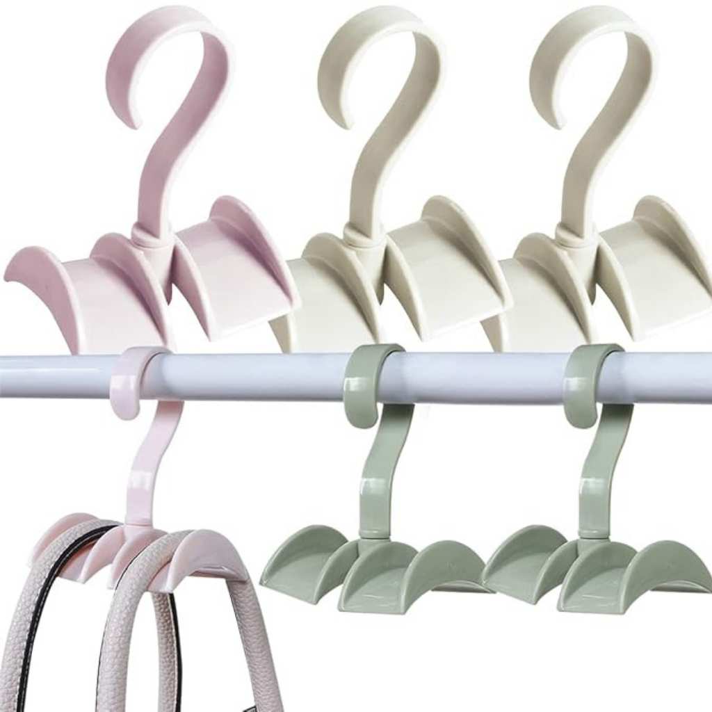 Bag and belt organizer hook for closets with strong plastic design | Cupindy