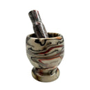 Marble Mortar & Pestle Set – Natural Stone Spice Grinder For Kitchen & Herbs