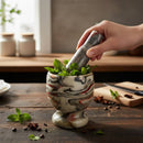 Marble Mortar & Pestle Set – Natural Stone Spice Grinder For Kitchen & Herbs