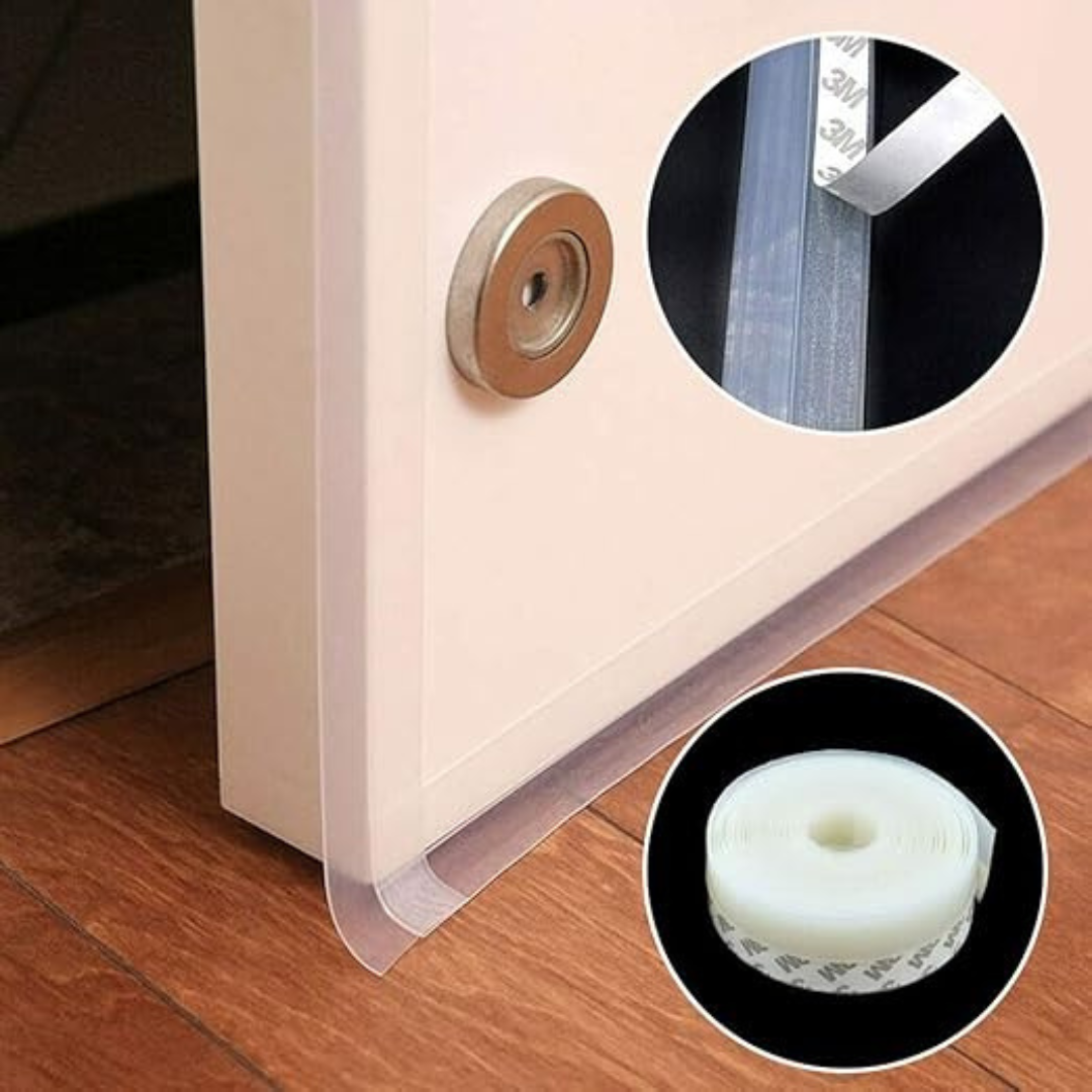 Transparent Door Draft Stopper With 3M Adhesive, Weatherproof Sealing Strip For Gaps And Energy Saving | Cupindy Egypt