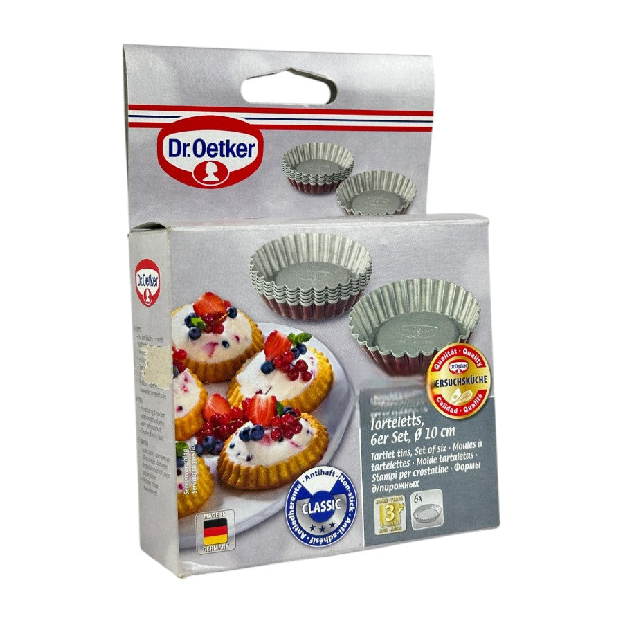 Set Of 6 Tartlet Molds Ø 10 Cm - Non-Stick Classic - Dr. Oetker