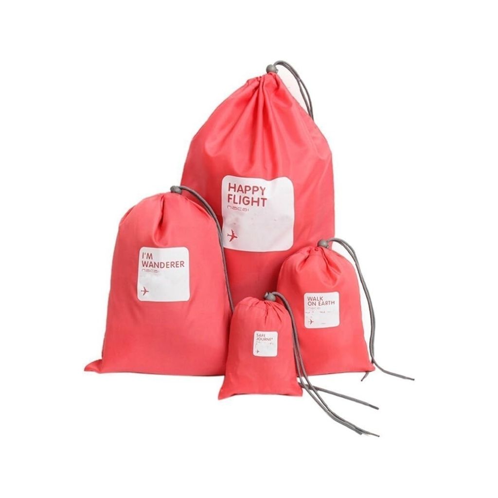 Reusable travel pouches for suitcase and backpack organization