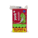 York brand packaging with a red label and green graphics on a white background