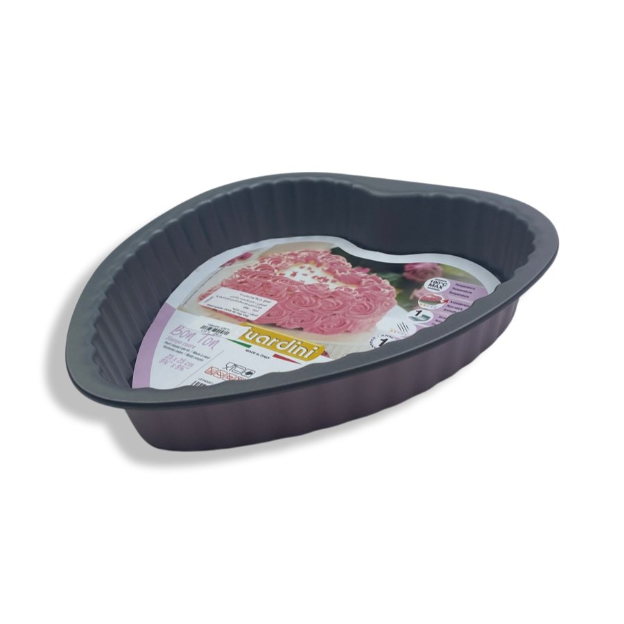Guardini Bakeware Rose Bon Ton Heart Shaped Cake Tin, LB70800BT1, 25cm - Cupindy