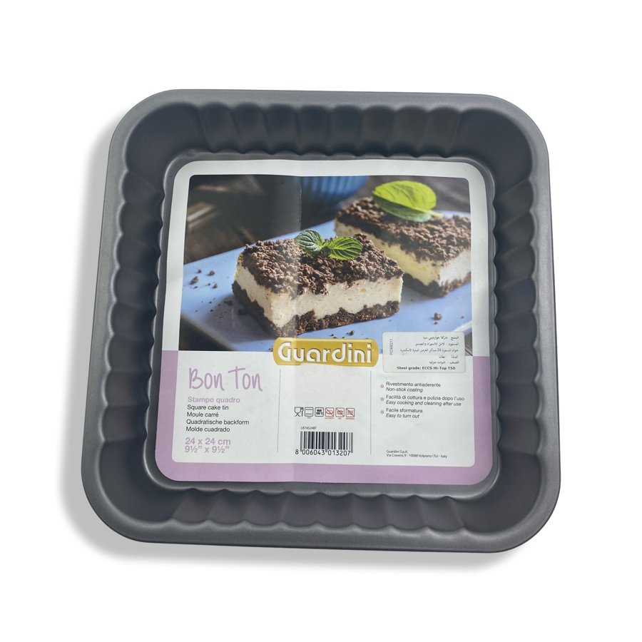 Guardini Bakeware Rose Bon Ton Square Cake, LB74524BT, 24cm - Cupindy
