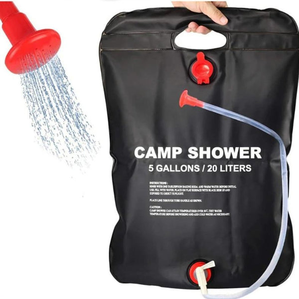 Portable Outdoor Solar Shower Bag Camp Shower Bag 5 Gallons/20L - Cupindy