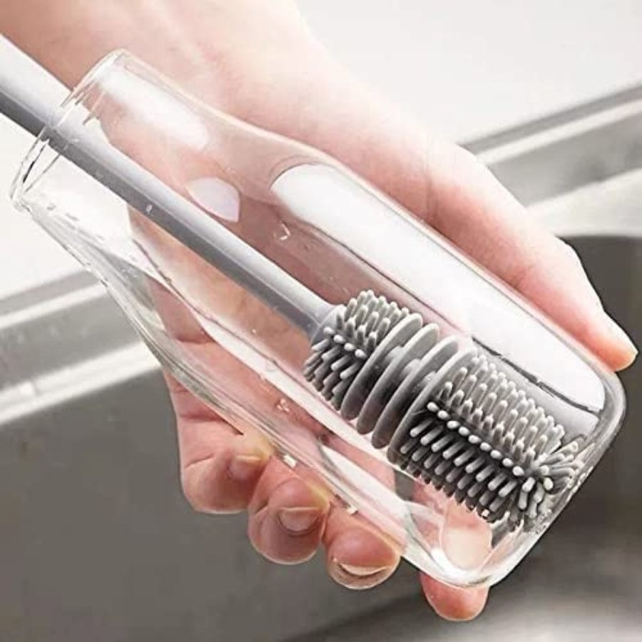 Double Sided Kitchen Cleaning Brush Soft Brush Knife Blade Fork Chopsticks  Bristles Cleaning Tool U-Shaped Home Kitchen Cleaner