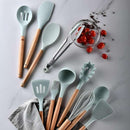 12-Piece Silicone Kitchen Utensil Set With Holder