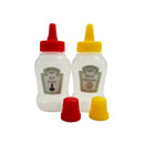 Mini Sauce Bottles Plastic Set Of 2 – Refillable Condiment Containers For Lunch & Travel