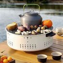 LONGZIWEI Charcoal Table Grill Medium Round, Portable Design For Indoor And Outdoor Use