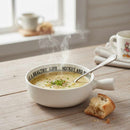 Generic Porcelain Mini Soup Bowl With Handle, White, Random Prints For Daily Serving