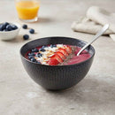 Generic Porcelain Medium Serving Bowl, Black, Elegant Design For Breakfast & Daily Meals