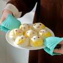 2-Piece Silicone Lotus Oven Mitts For Hot Cookware