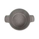 Gray ceramic pot on a white background