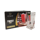 City Glass Twist glass set with packaging on a white background